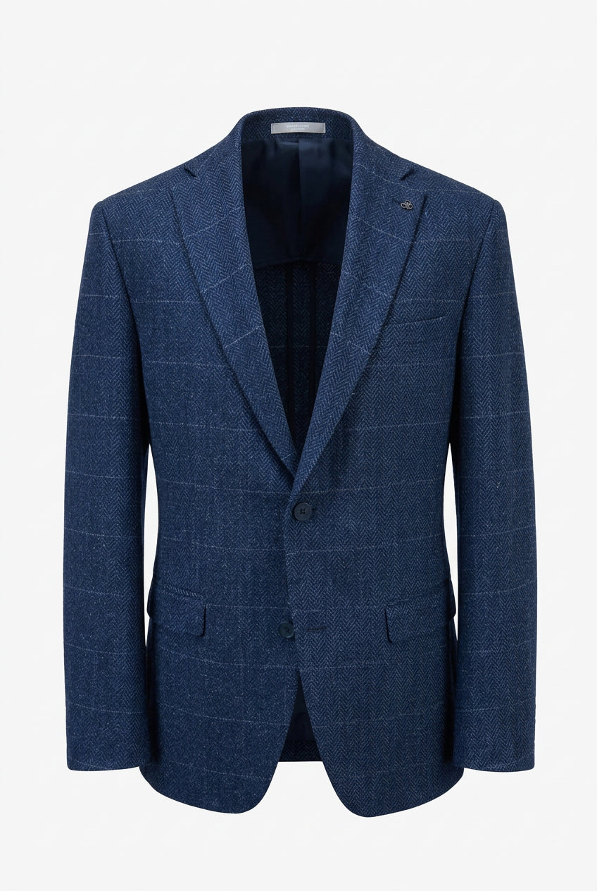 Roy Robson Herringbone Jacket 17520 - Blue