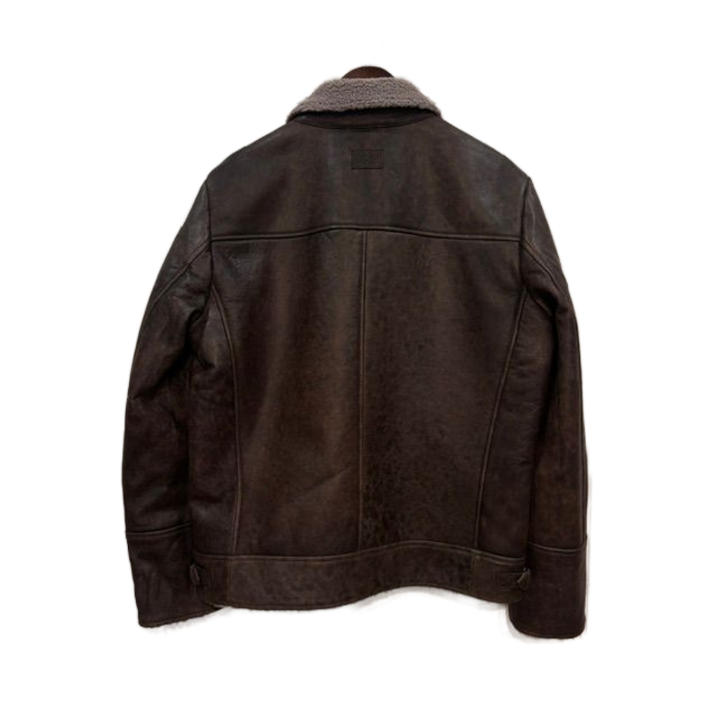 Milestone Camino Leather Pilots Jacket - Mid Brown