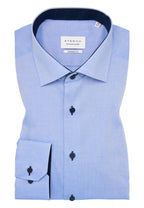 Eterna Modern Plain Dark Button Shirt