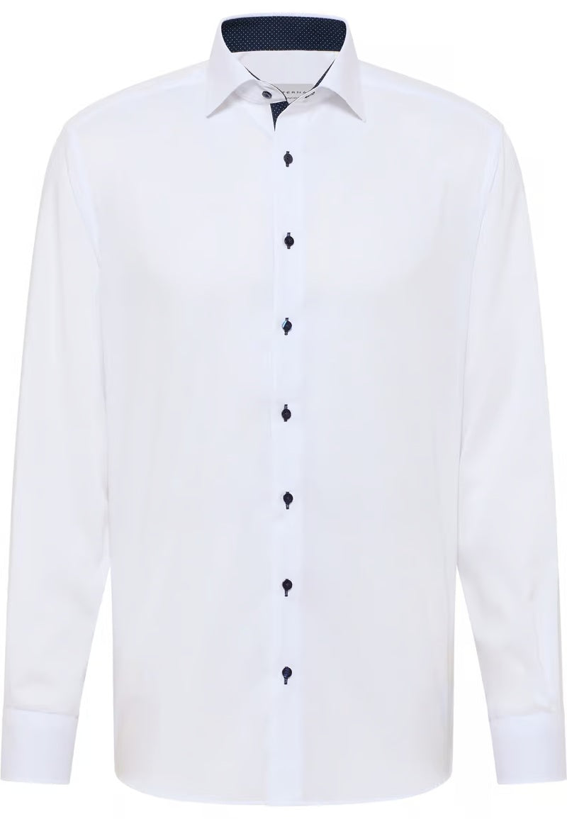 Eterna Modern Plain Dark Button Shirt