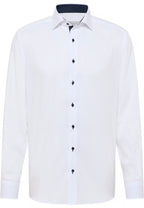 Eterna Modern Plain Dark Button Shirt