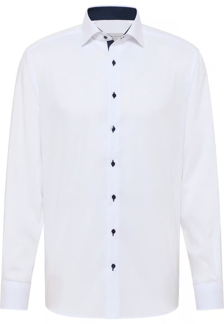 Eterna Modern Plain Dark Button Shirt