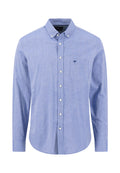 Fynch Hatton Long Sleeve Oxford Shirt - Cobalt