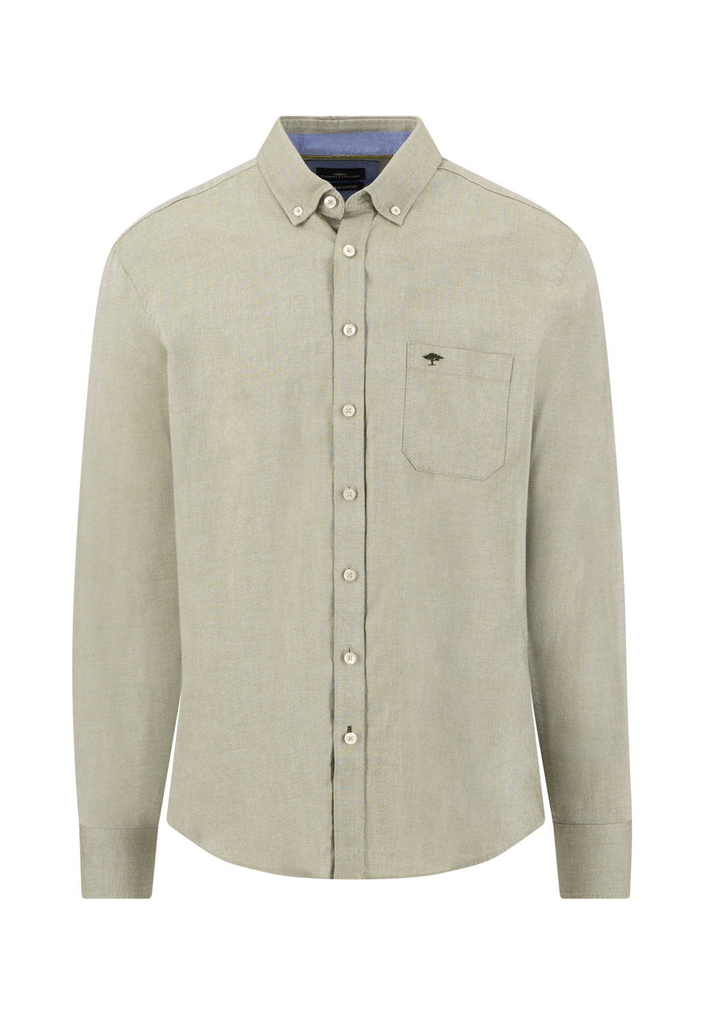 Fynch Hatton Long Sleeve Oxford Shirt - Moss