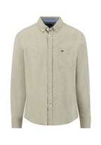 Fynch Hatton Long Sleeve Oxford Shirt - Moss