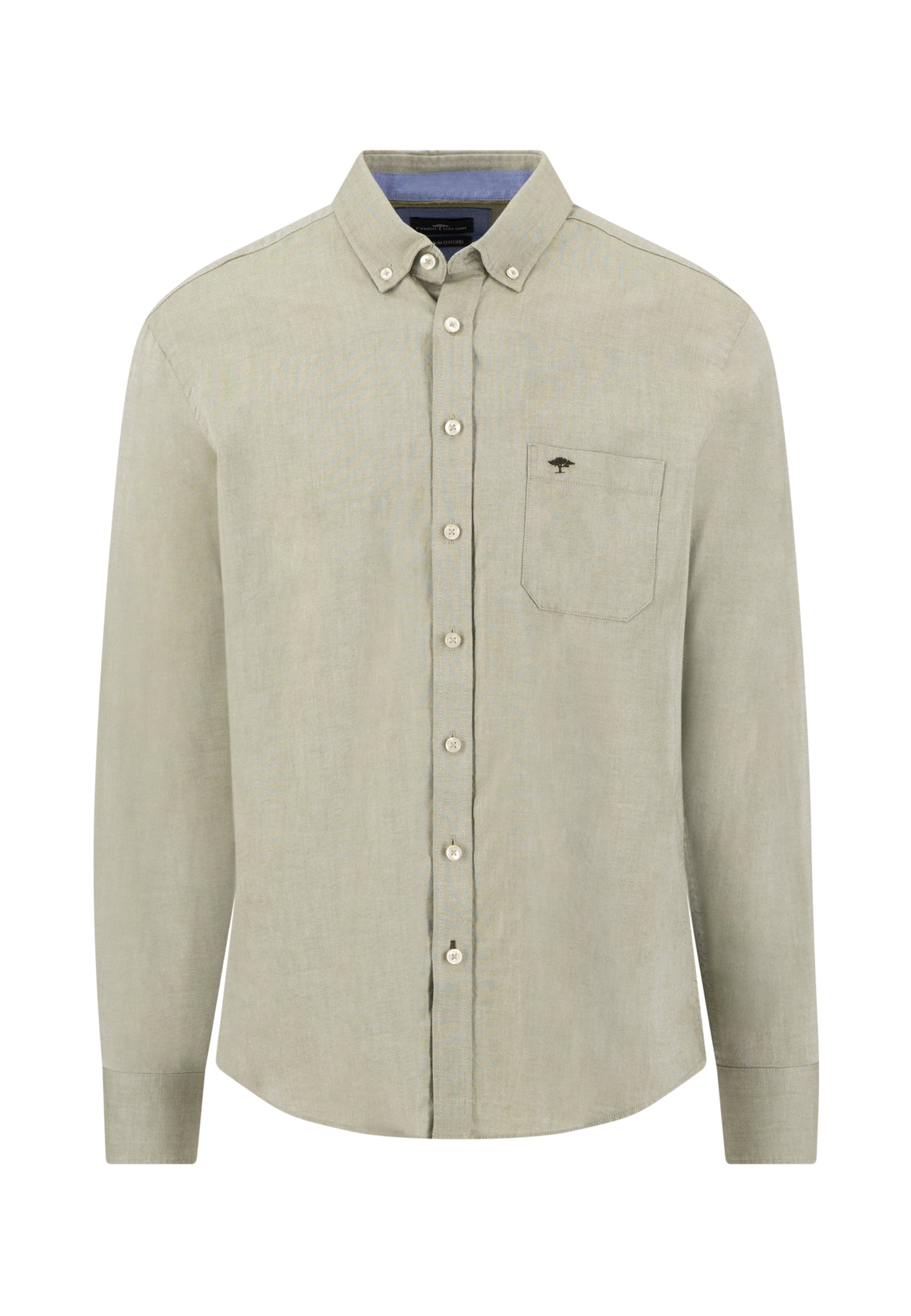 Fynch Hatton Long Sleeve Oxford Shirt - Moss