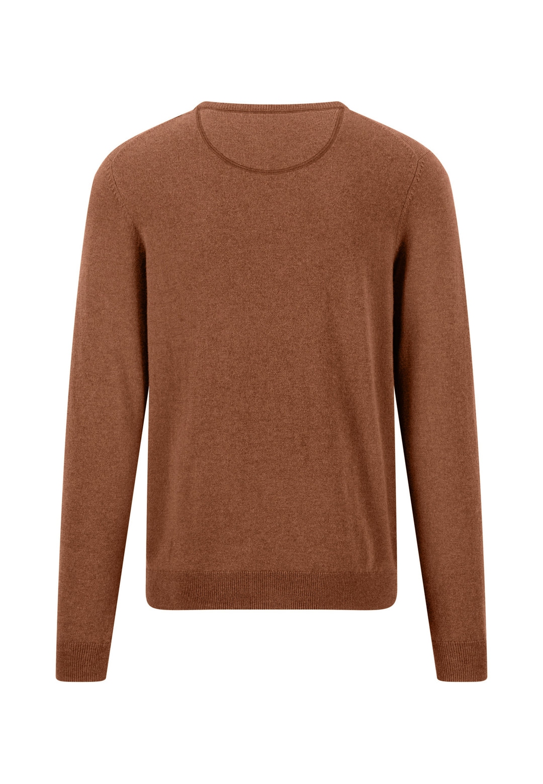 Fynch Hatton Merino Cashmere Crew Neck Jumper - Brown