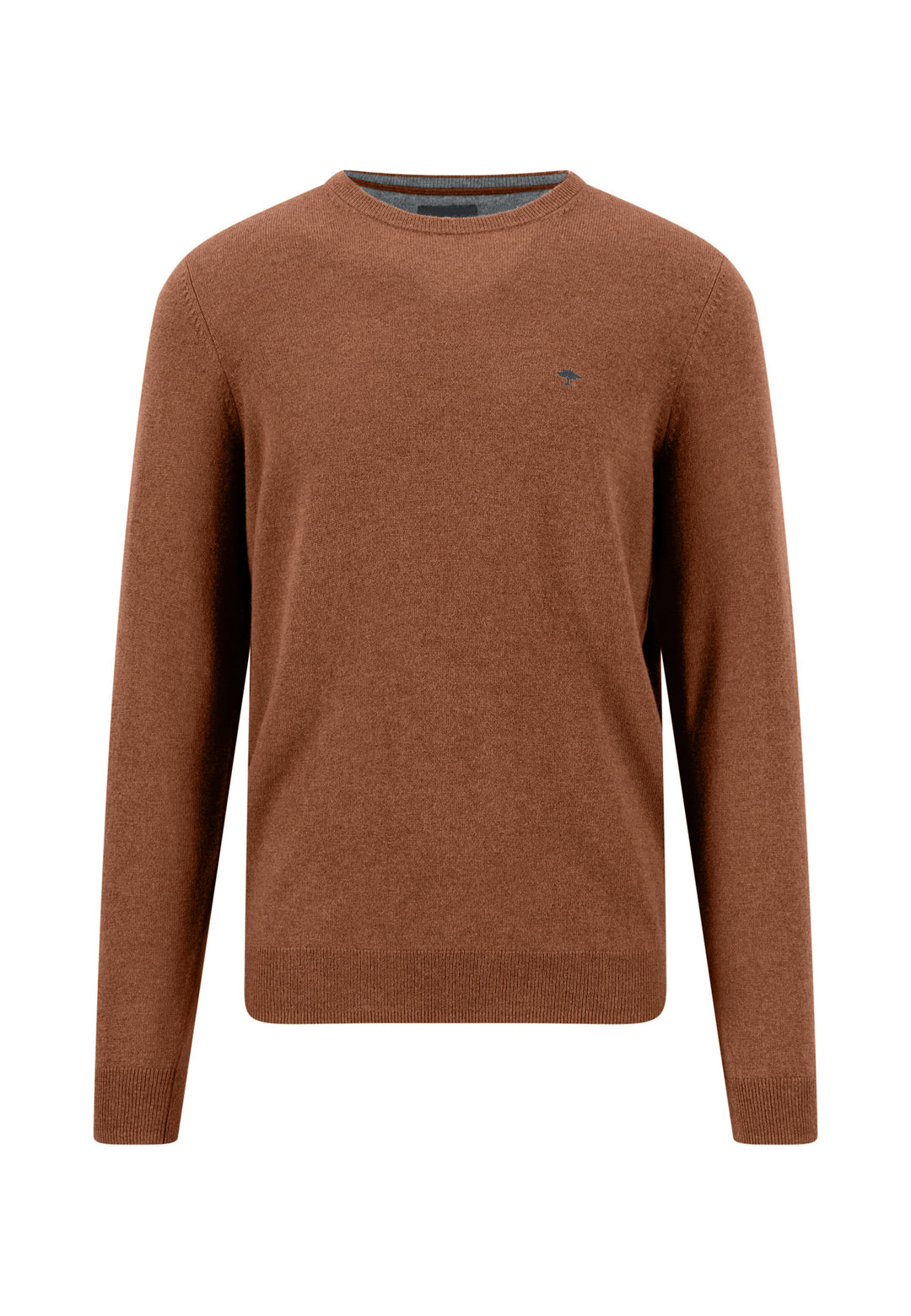 Fynch Hatton Merino Cashmere Crew Neck Jumper - Brown