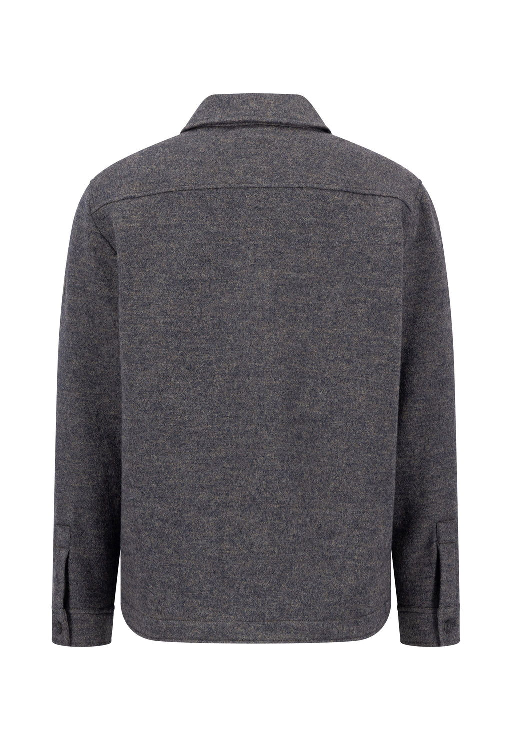 Fynch Hatton Wool Zip Overshirt - Grey