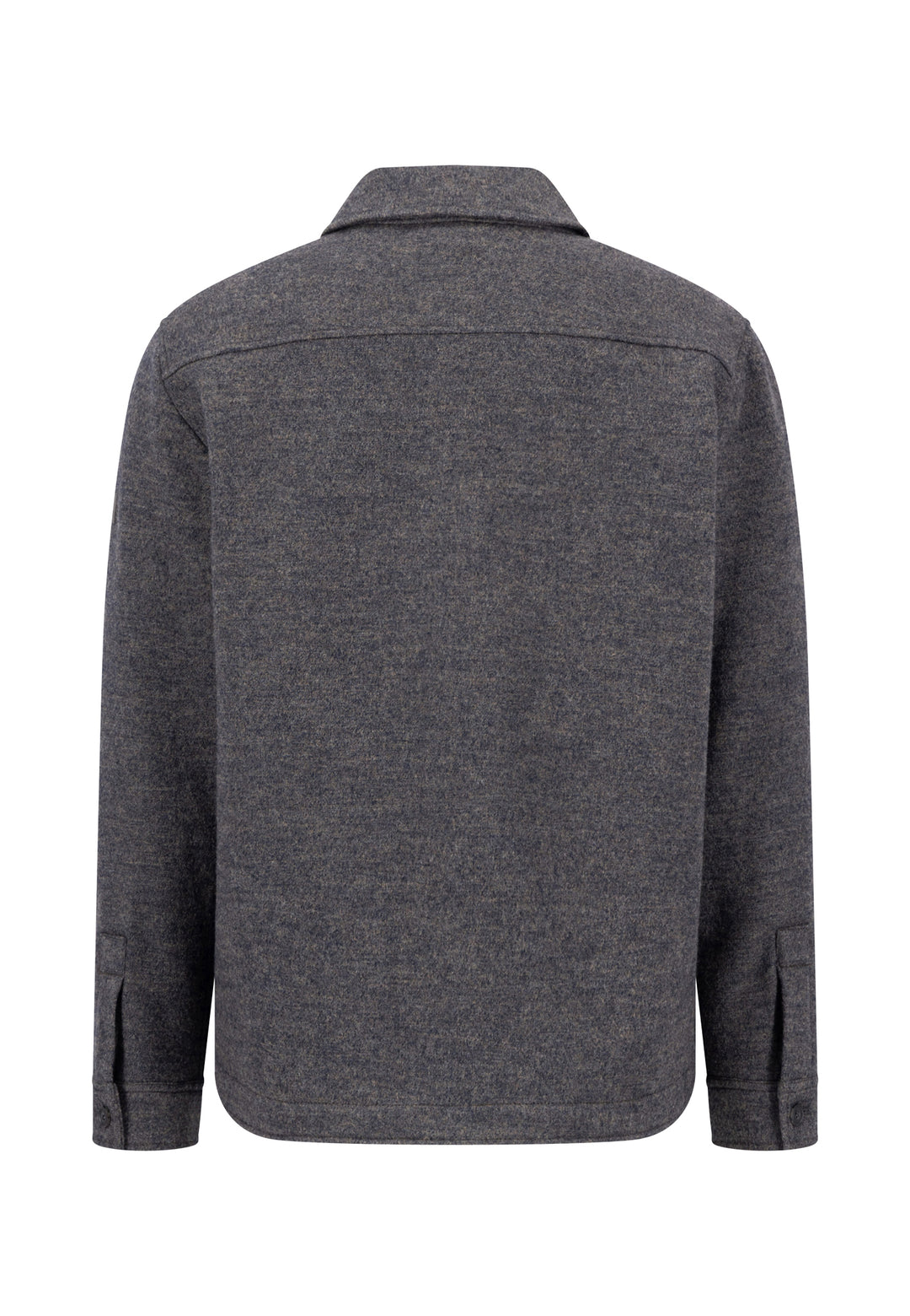Fynch Hatton Wool Zip Overshirt - Grey