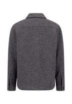 Fynch Hatton Wool Zip Overshirt - Grey