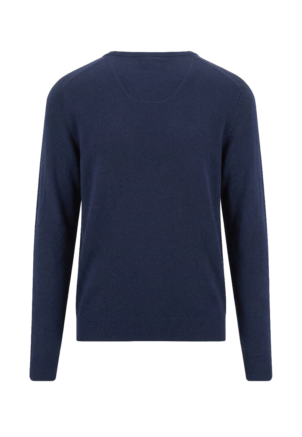Fynch Hatton Merino Cashmere Crew Neck Jumper - Ink Blue