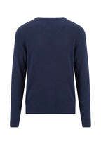 Fynch Hatton Merino Cashmere Crew Neck Jumper - Ink Blue
