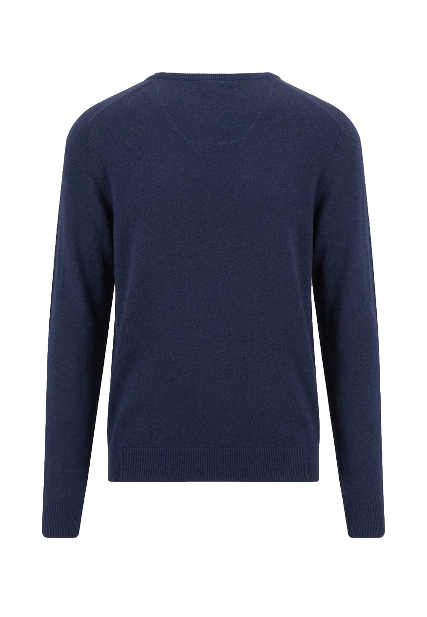 Fynch Hatton Merino Cashmere Crew Neck Jumper - Ink Blue