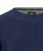 Fynch Hatton Merino Cashmere Crew Neck Jumper - Ink Blue
