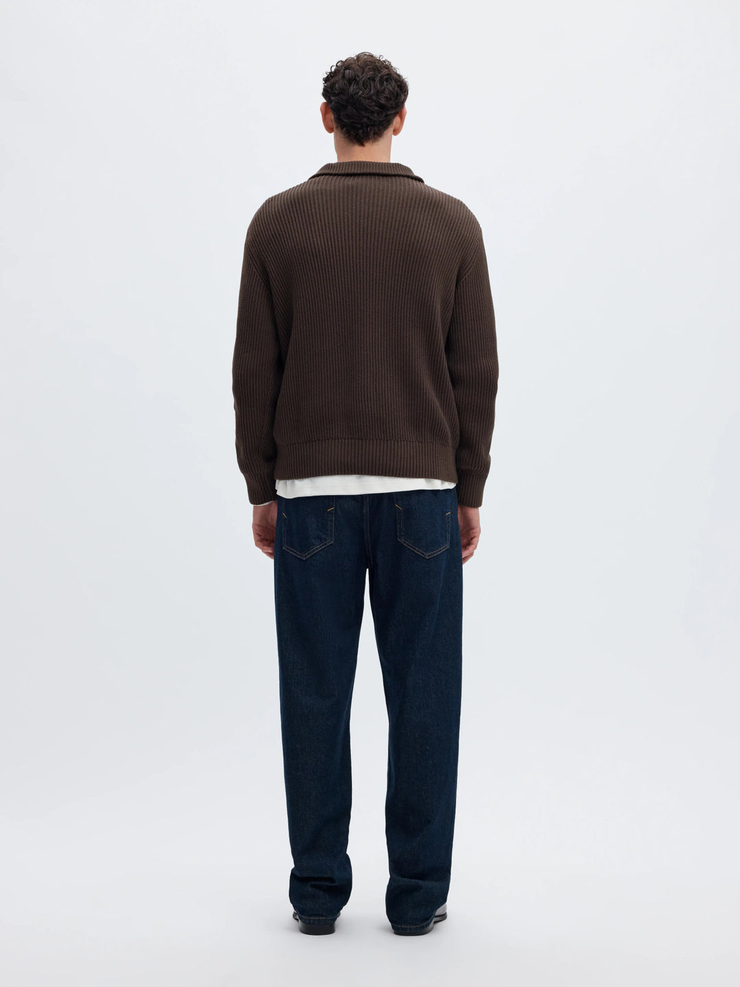 Selected Relaxed Knitted Half Zip Jumper - Delicioso