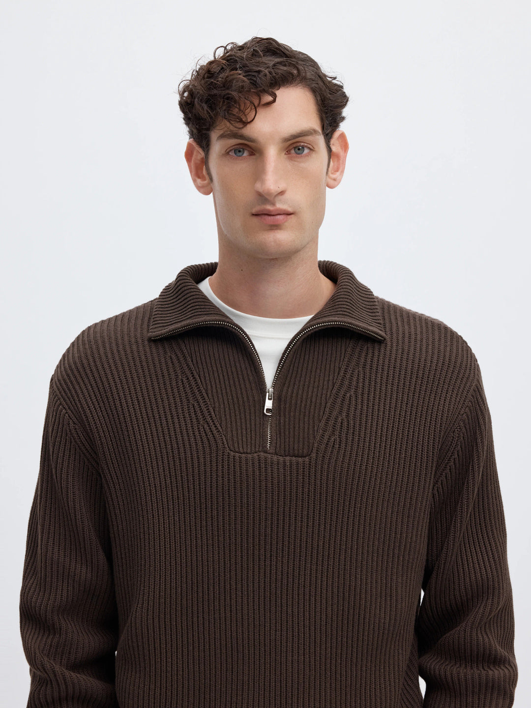 Selected Relaxed Knitted Half Zip Jumper - Delicioso
