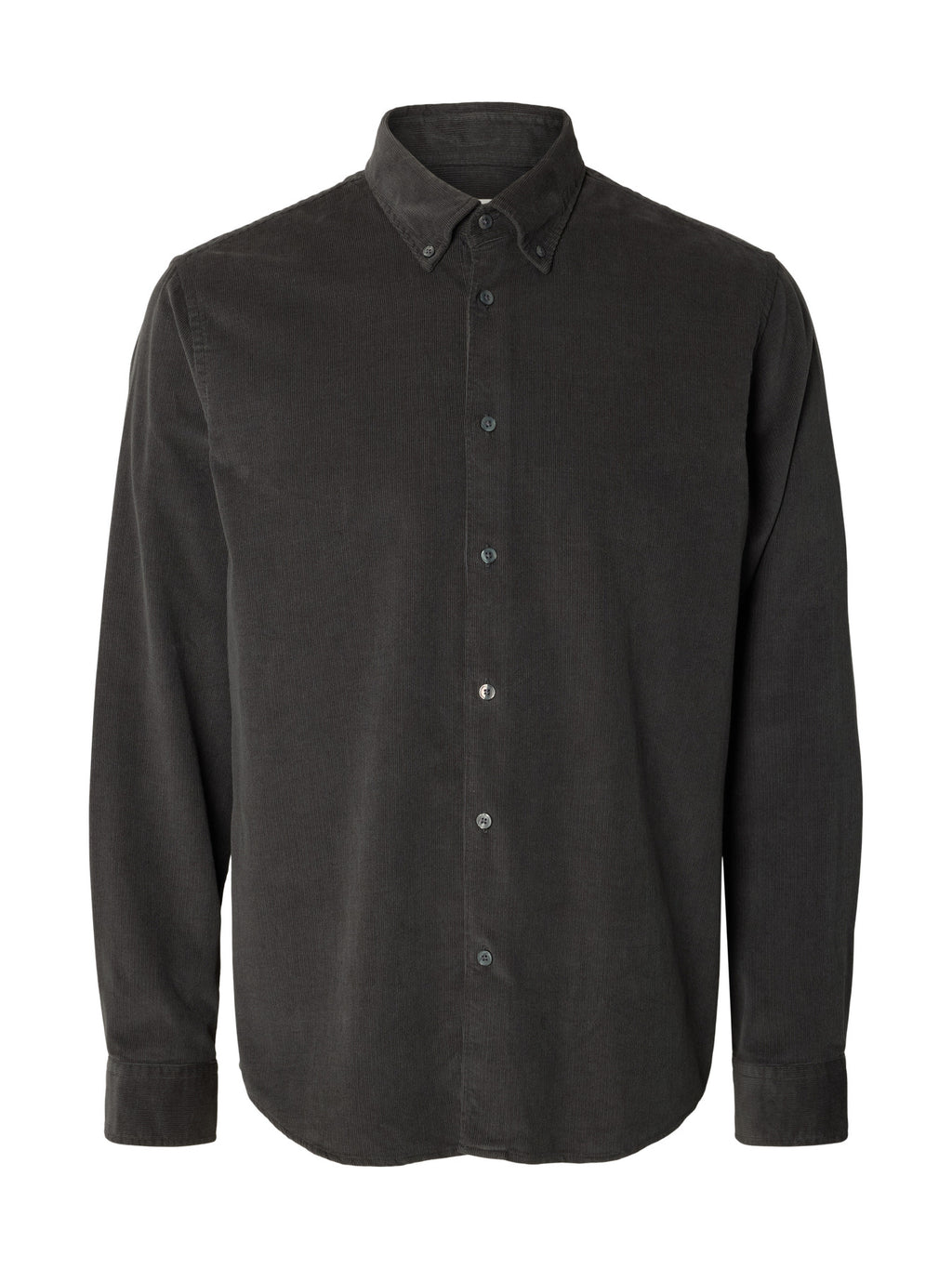 Selected Danni Cord Long Sleeve Shirt - Dark Shadow