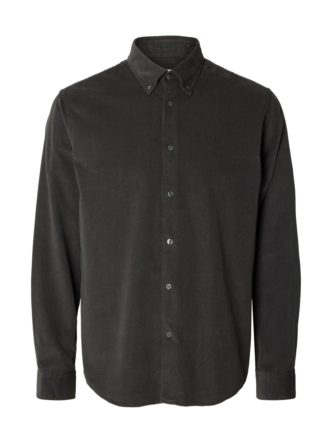 Selected Danni Cord Long Sleeve Shirt - Dark Shadow