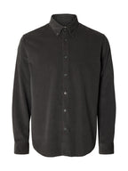 Selected Danni Cord Long Sleeve Shirt - Dark Shadow