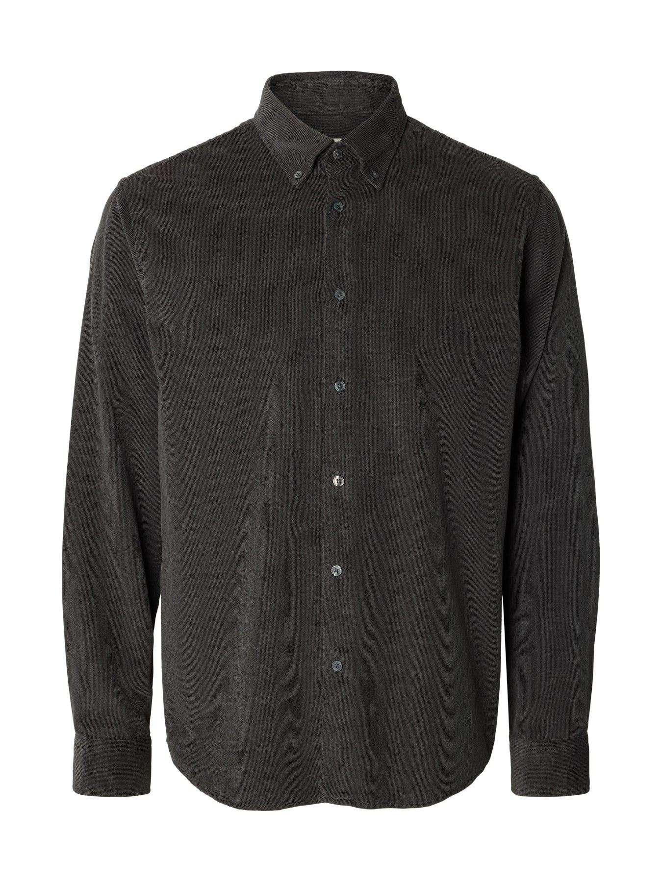Selected Danni Cord Long Sleeve Shirt - Dark Shadow