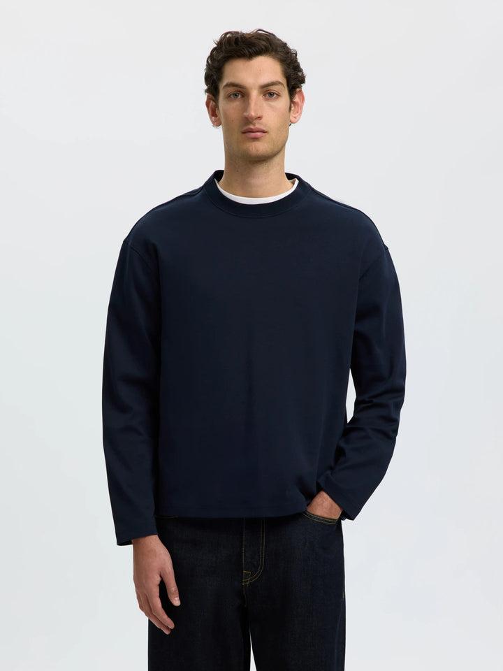 Selected Heavy Long Sleeve T-Shirt - Sky Captain