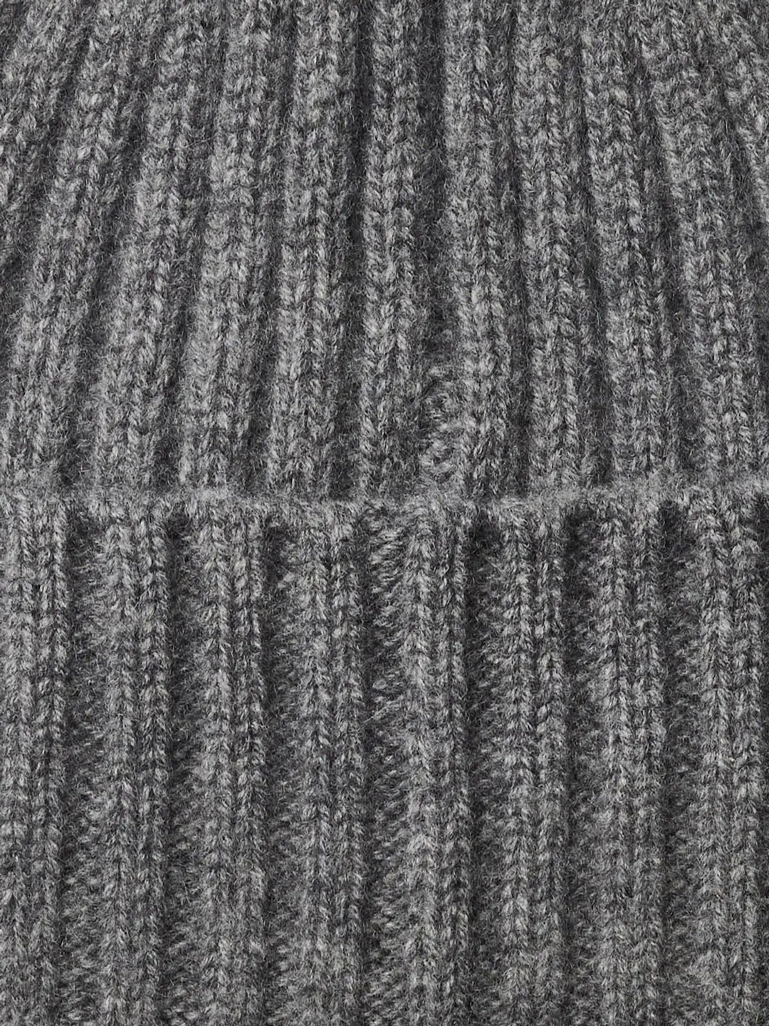 Selected Cashmere Blend Beanie Hat - Medium Grey Melange