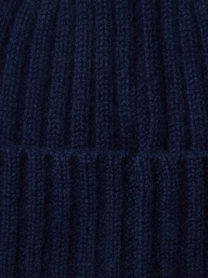 Selected Cashmere Blend Beanie Hat - Navy Blazer