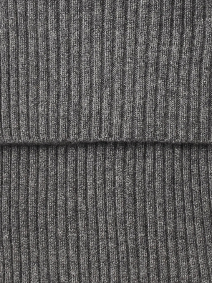 Selected Cashmere Blend Scarf - Medium Grey Melange