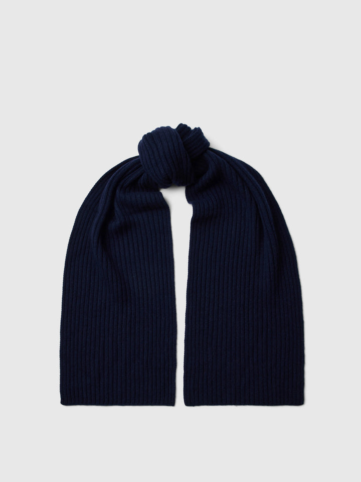 Selected Cashmere Blend Scarf - Navy Blazer