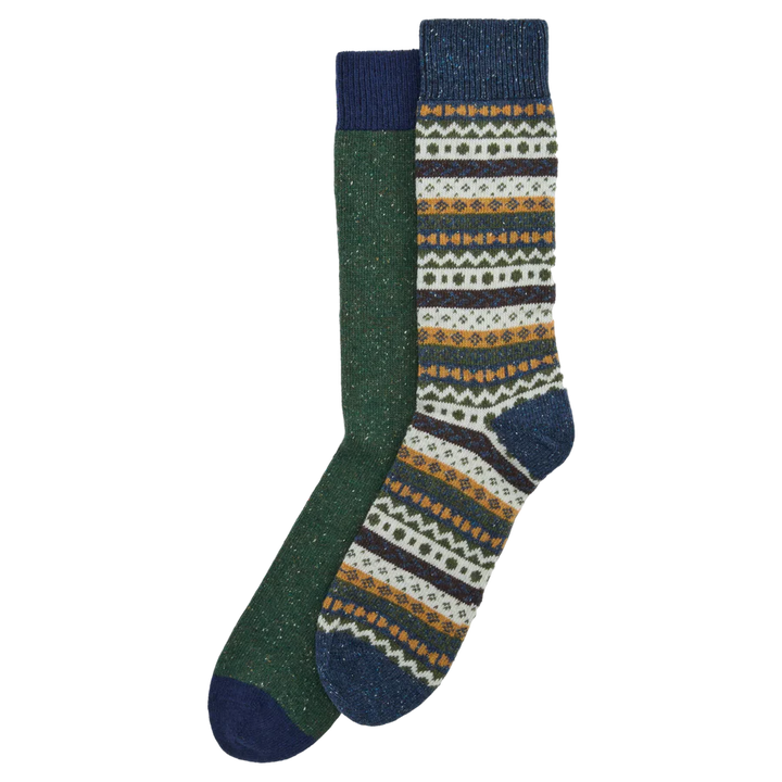 Barbour Fair Isle Sock 2 Pack - Classic Mix