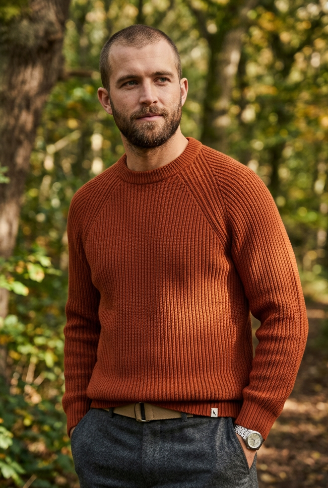 Peregrine Ford Crew Jumper - Orange