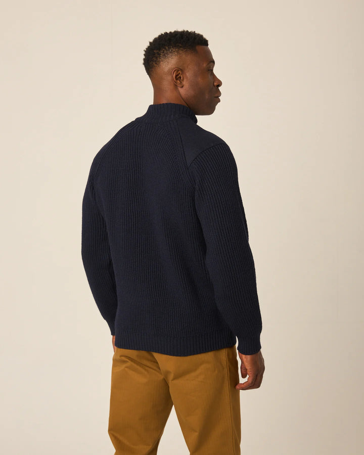 Peregrine Foxton 1/4 Zip Jumper - Navy