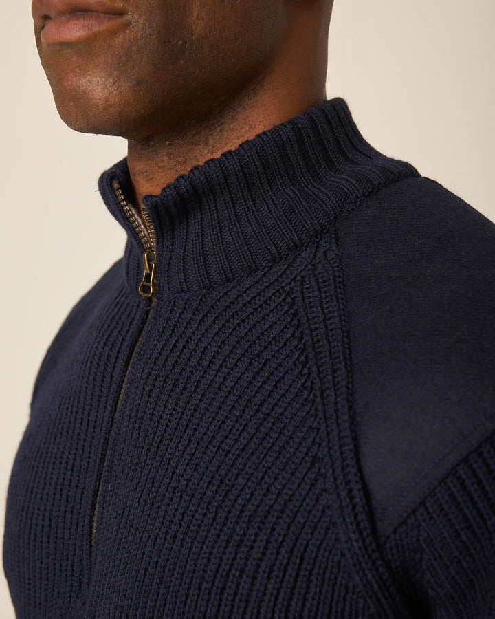 Peregrine Foxton 1/4 Zip Jumper - Navy