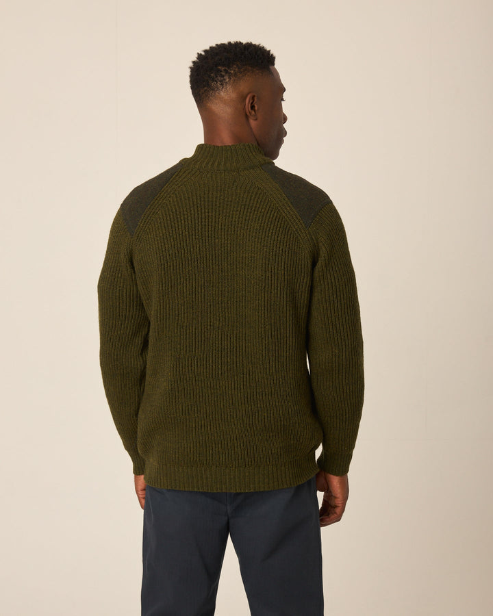 Peregrine Foxton 1/4 Zip Jumper - Olive