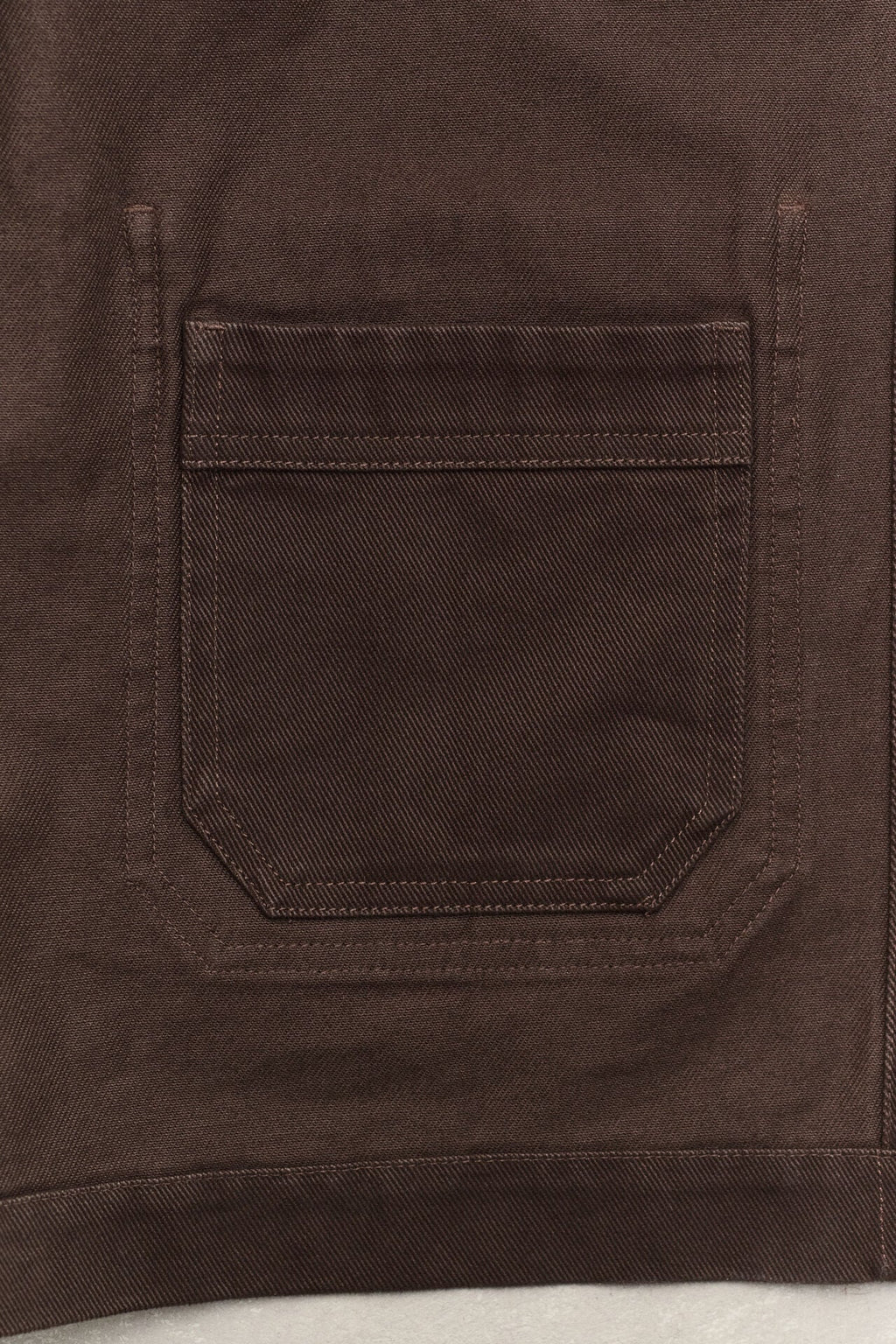 GANT Brushed Twill Overshirt - Brown
