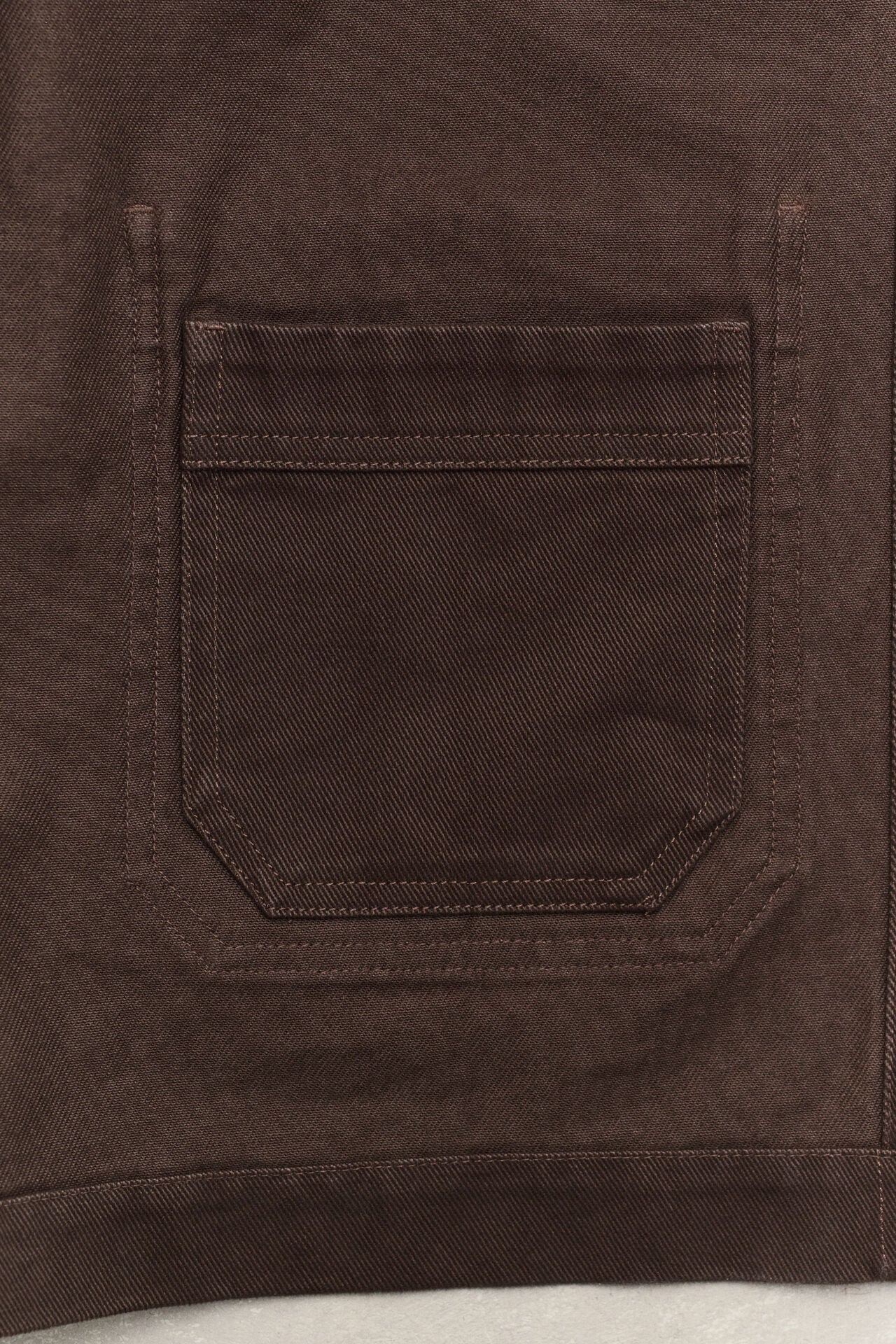 GANT Brushed Twill Overshirt - Brown