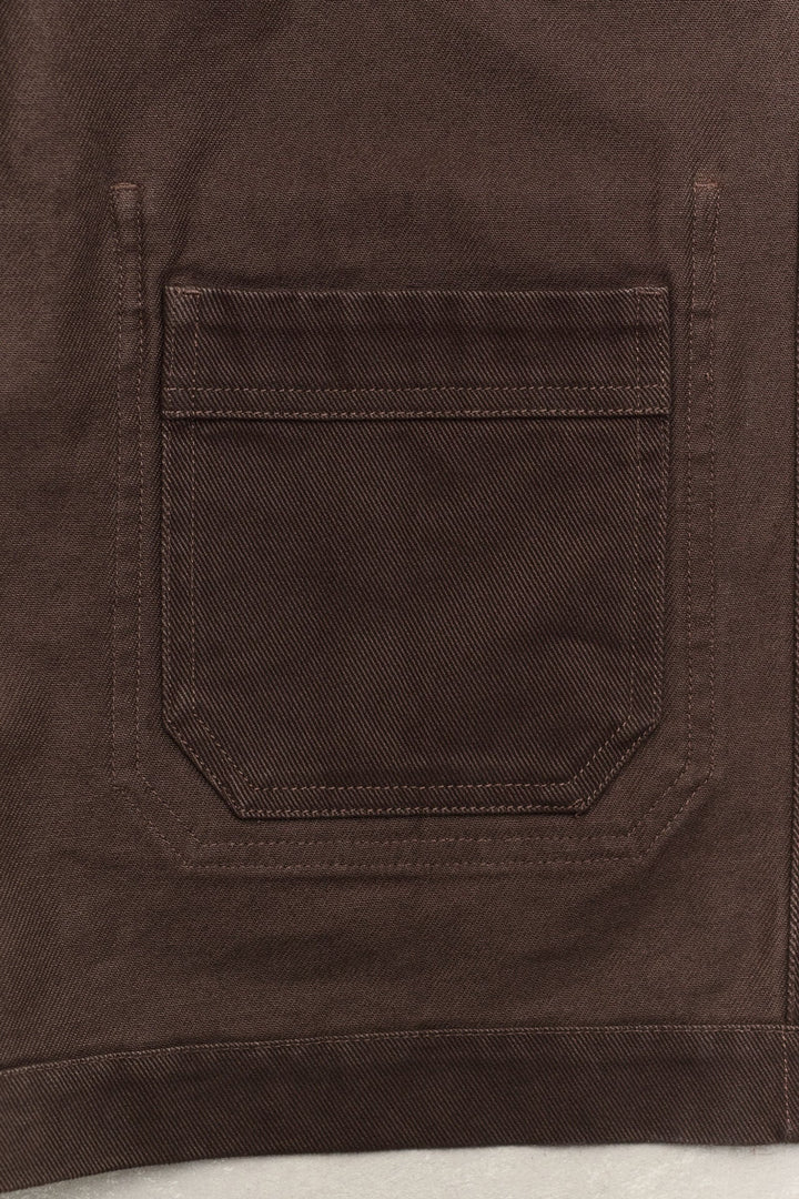 GANT Brushed Twill Overshirt - Brown