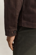 GANT Brushed Twill Overshirt - Brown