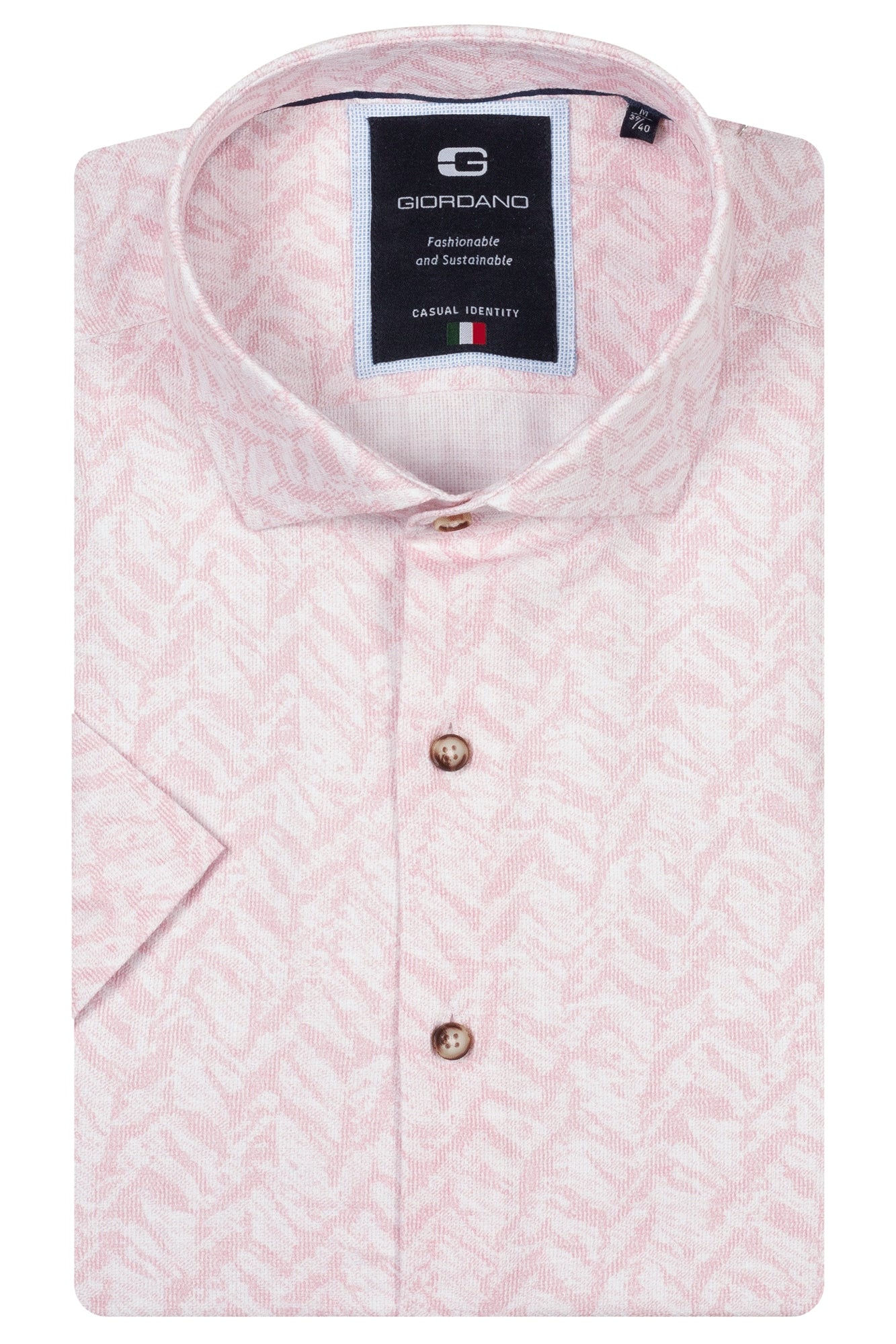 Giordano Short Sleeve Jaquard Print Shirt