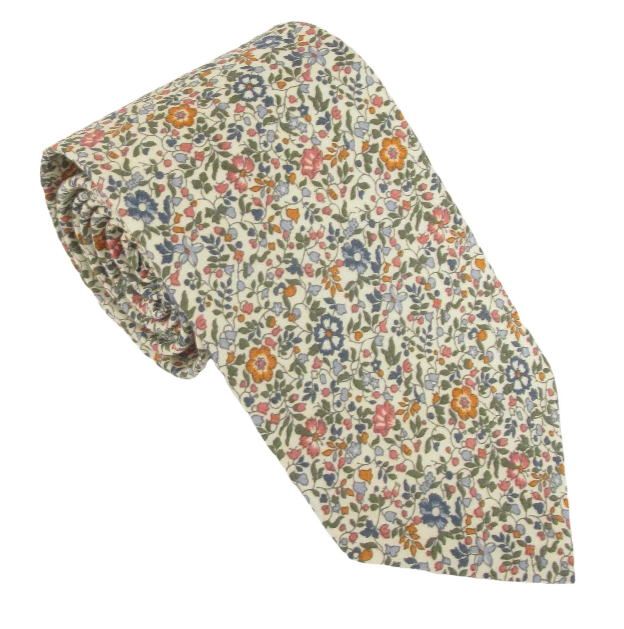 Liberty Fabric Cotton Tie - Katie & Millie Tan by Van Buck