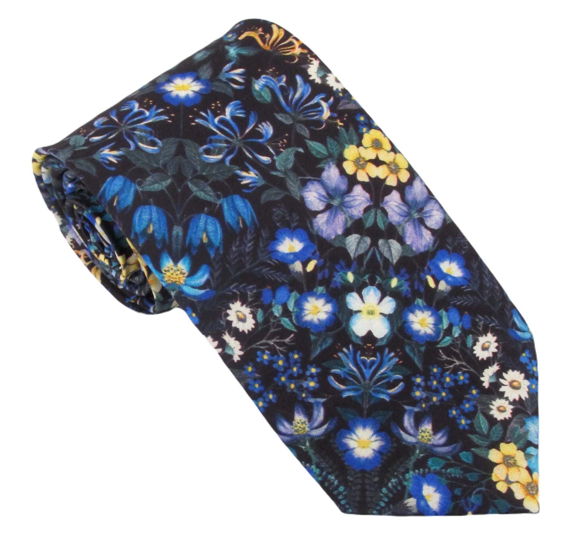Liberty Fabric Cotton Tie - Mary Patricia Blue