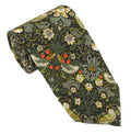 Liberty Fabric Cotton Tie - Strawberry Thief by Van Buck - Forest