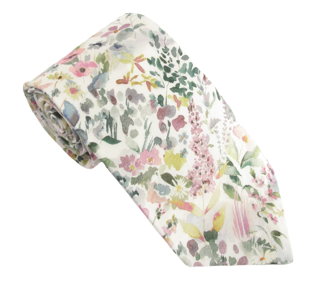 Liberty Fabric Cotton Tie - Felda Lillac