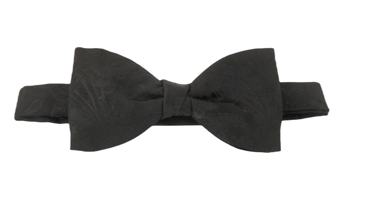 Van Buck Black Paisley Bow Tie