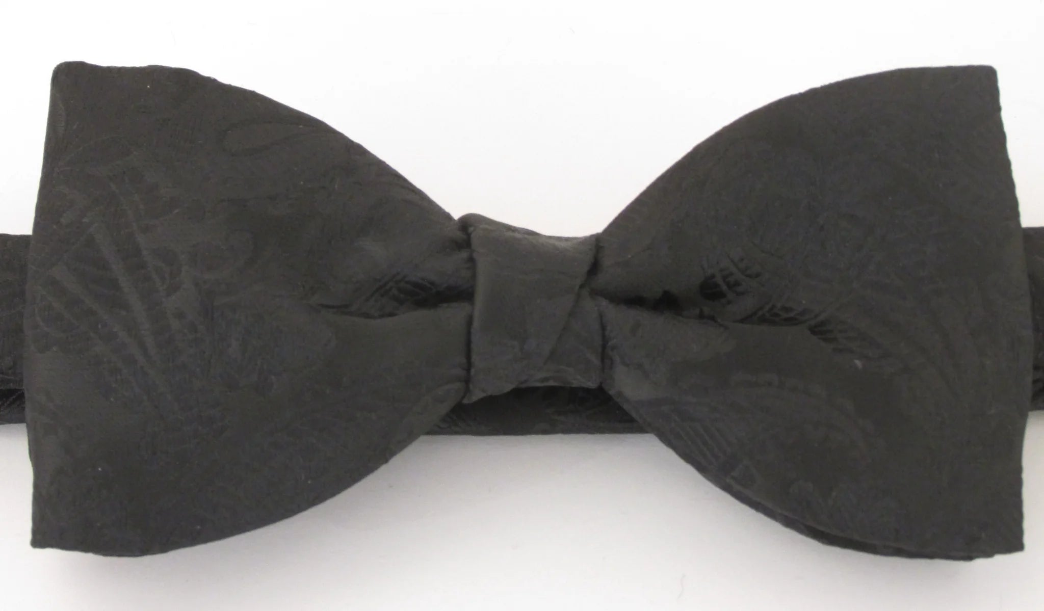 Van Buck Black Paisley Bow Tie