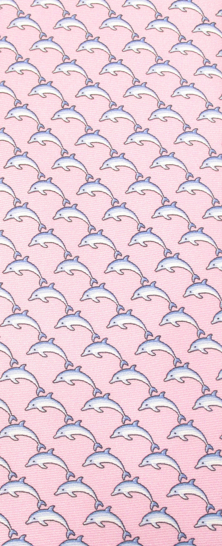 Italian Printed Silk Pink Dolphins