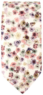 Liberty Fabric Cotton Tie - Australian Daisy  by Van Buck - Pink