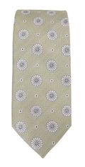 Floral Medallion Silk Tie - Sage Green
