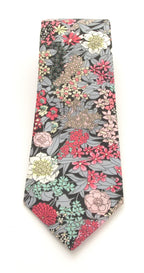 Liberty Fabric Cotton Tie - Ciara Grey by Van Buck
